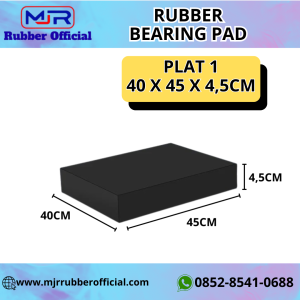 Rubber Elastomer Bearing Pad 40x45x4,5cm plat 1