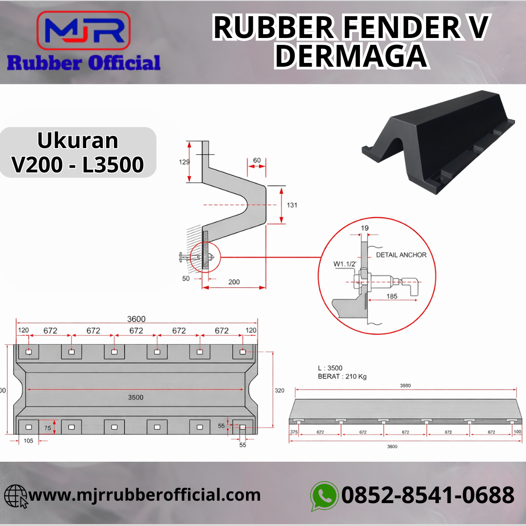 Rubber Fender Type V200 L3500