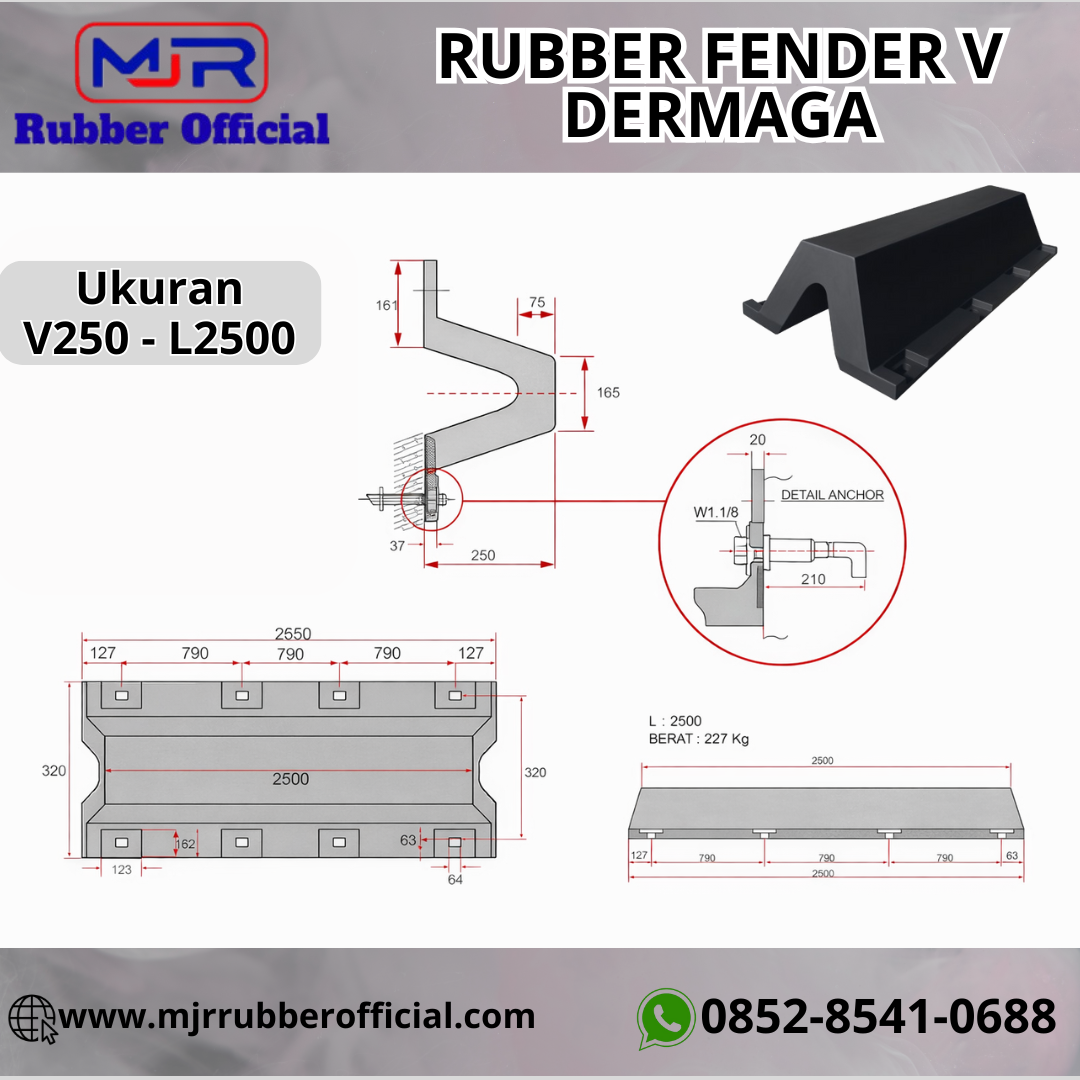 Rubber Fender Type V250 L2500