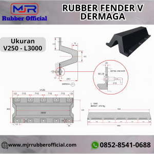 Rubber Fender Type V250 L3000 mjr rubber official