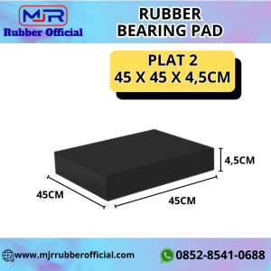 Rubber Elastomer Bearing Pad 45 x 45 x 4,5 cm Plat 2