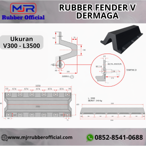 Rubber Fender Type V250 L3500 mjr rubber official