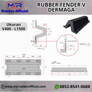 Rubber Fender V Dermaga V400 L1500