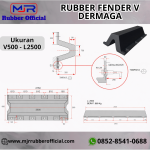 Rubber Fender V Dermaga V500 L2500