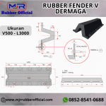Rubber Fender V Dermaga V500 L3000