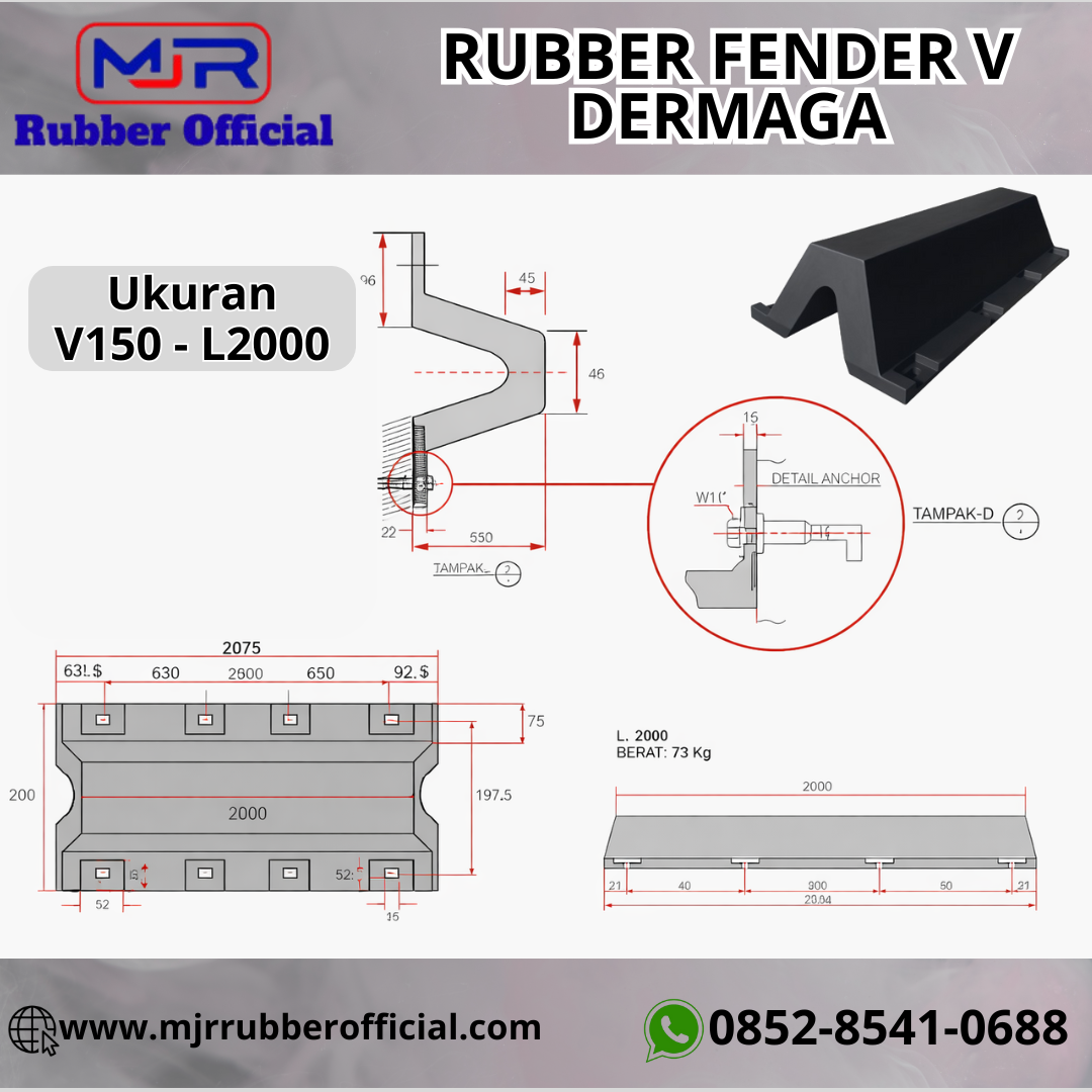 Rubber Fender Type V150 L2000