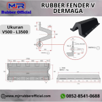 Rubber Fender V Dermaga V500 L3500
