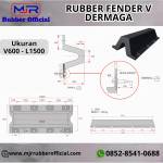Rubber Fender V Dermaga V600 - L1500