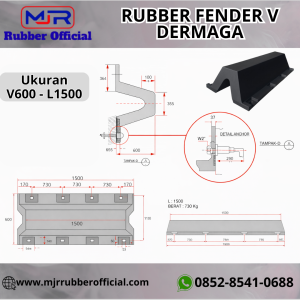 Rubber Fender V Dermaga V600 - L1500