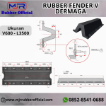Rubber Fender V Dermaga V600 - L3500