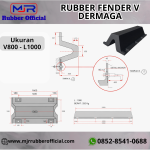 Rubber Fender V Dermaga V800 - L1000