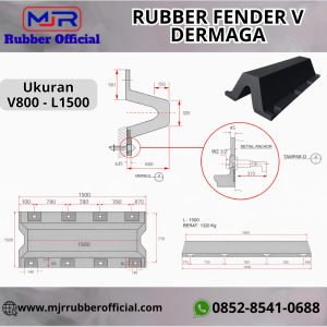 Rubber Fender V Dermaga V800 - L1500