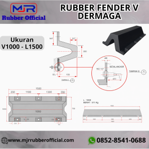 Rubber Fender V Dermaga V1000 - L1500