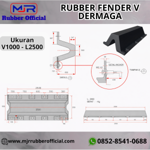 Rubber Fender V Dermaga V1000 - L2500