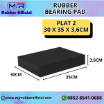 Rubber Elastomer Bearing Pad 30x35x3,6cm plat 2