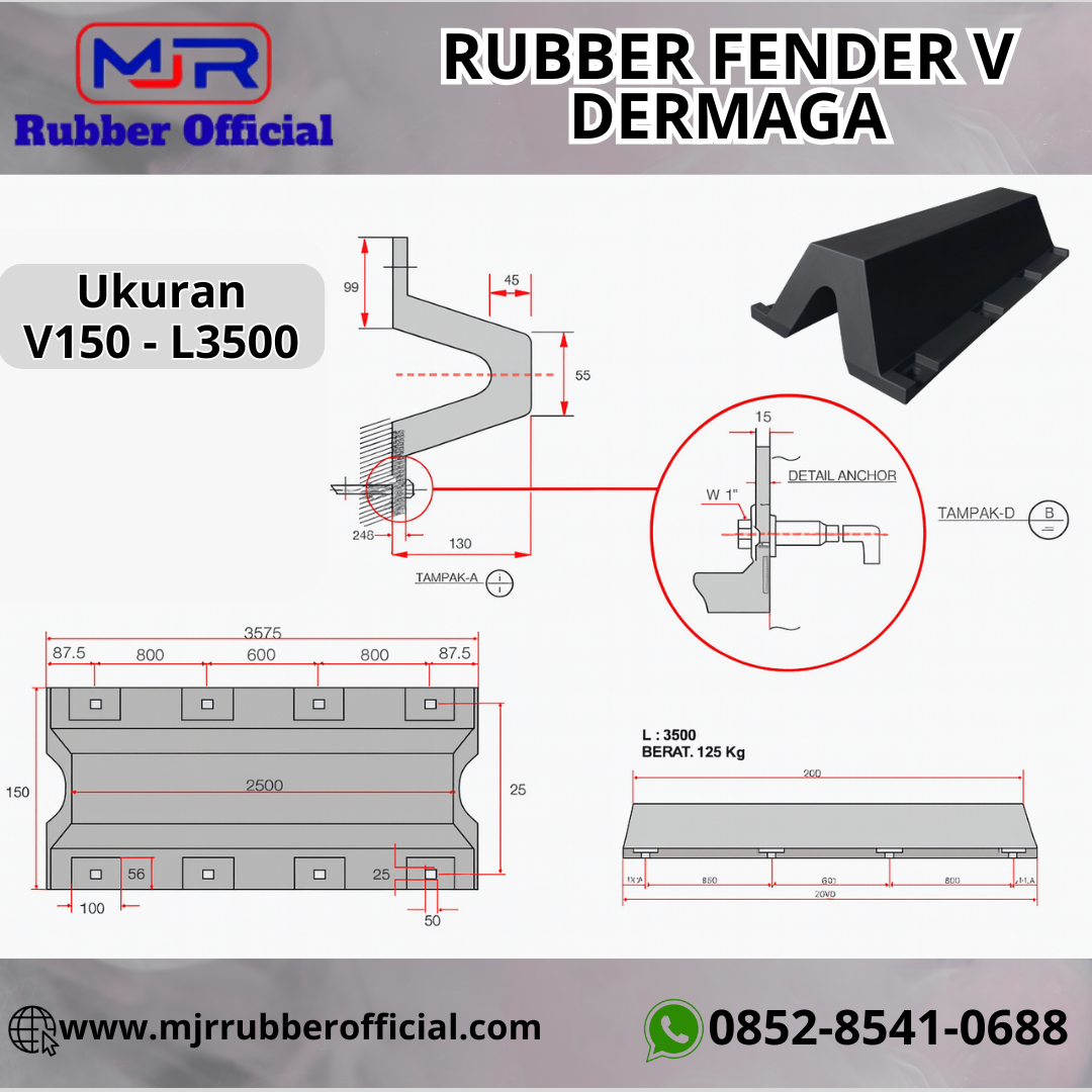 Rubber Fender Type V150 L3500